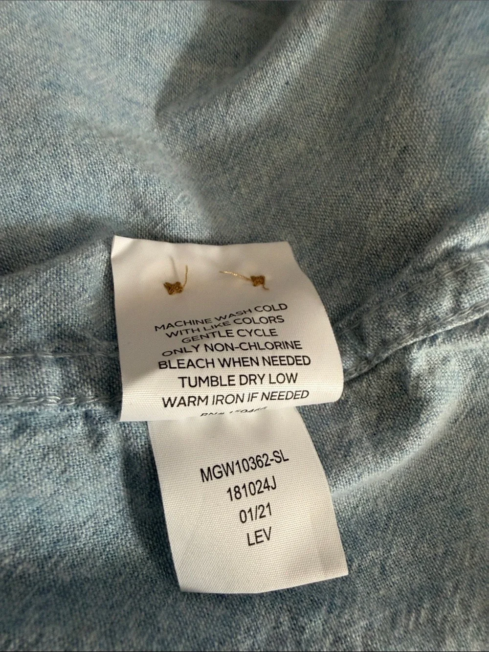 Even Tide Light Blue Button Down Shirt XL Slim Fit Cotton Casual Classic